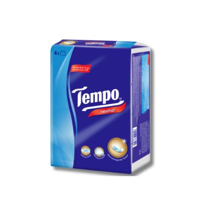 Tempo Softpack Neutral 4ply Facial Tissue (4packs x 90sheets) 