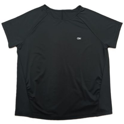 Picture of Oh Sunny Women's UPF 50+ Back Slit Short Sleeve Top – Lightweight Sun Protection - Black