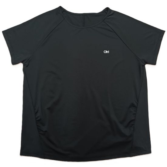 Picture of Oh Sunny Women's UPF 50+ Back Slit Short Sleeve Top – Lightweight Sun Protection - Black