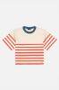 Le Mont Saint Michel - Tora– Striped T-Shirt (White Red) Women