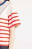 Le Mont Saint Michel - Tora– Striped T-Shirt (White Red) Women