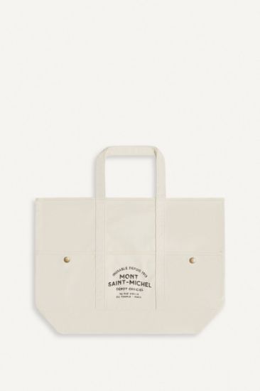 Le Mont Saint Michel - Amila – Printed Tote (Offwhite)