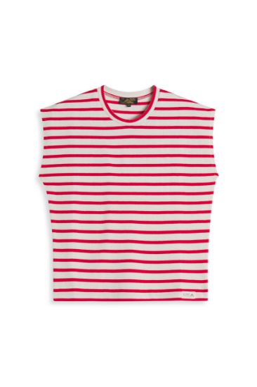 Le Mont Saint Michel - Theoxane – Mariniere Tank Top (Off-Red) Women