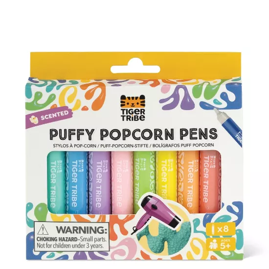 Tiger Tribe Scented Puffy Popcorn Pens